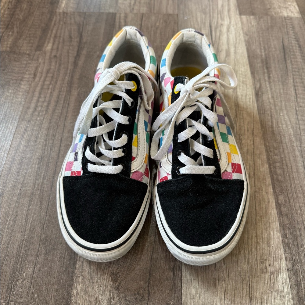 Van’s Old School Rainbow Checkerboard Sneakers